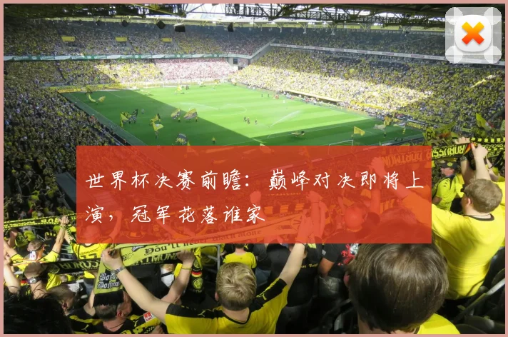 世界杯决赛前瞻：巅峰对决即将上演，冠军花落谁家