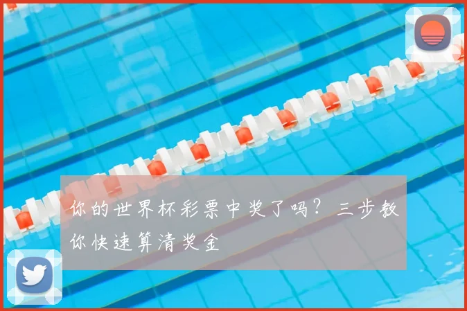 你的世界杯彩票中奖了吗？三步教你快速算清奖金